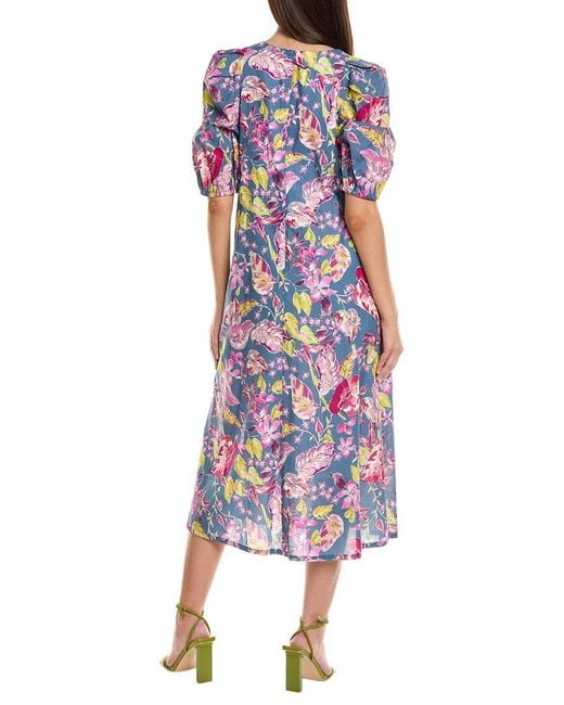 Sara Campbell Green Campbell Tatum Midi Dress