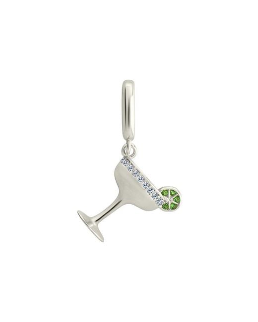 Sterling Forever White Cz Marg Charm