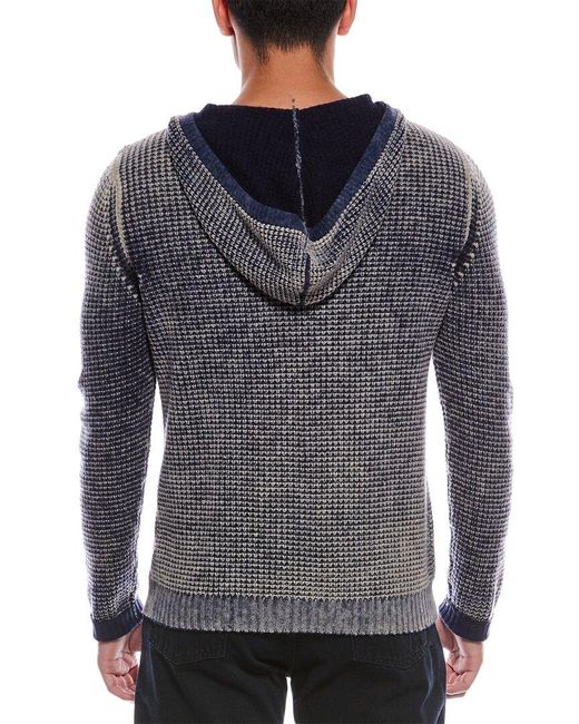 Autumn Cashmere Gray Inked Wool & Cashmere-Blend Hoodie for men