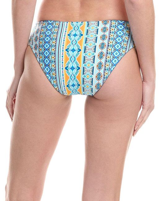 La Blanca Blue Scarf Reversible Hipster Bikini Bottom