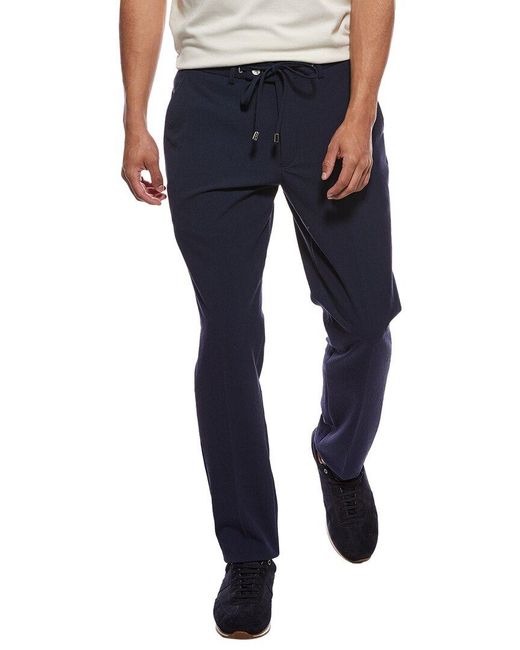 Scotch & Soda Blue Seersucker Pant for men