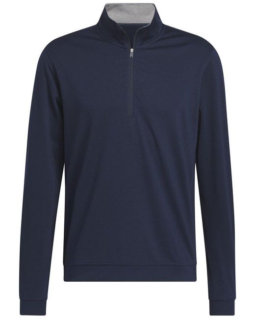 Adidas Originals Blue Elevated 1/4-zip Pullover for men