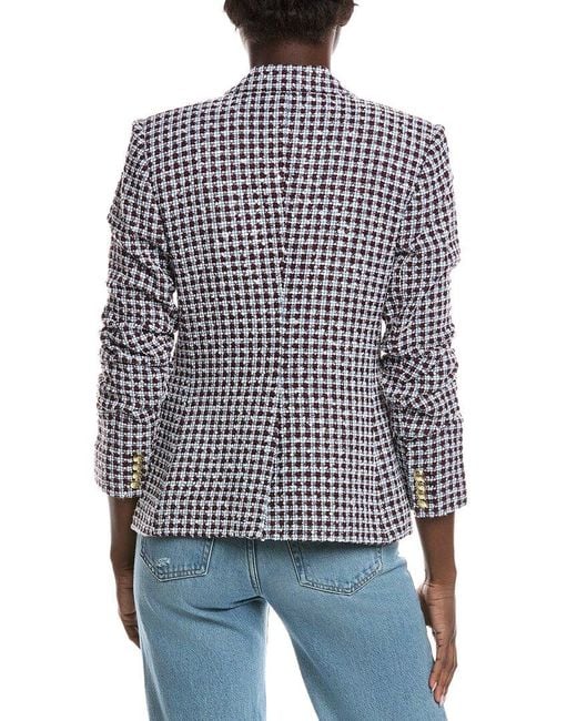 10 Crosby Derek Lam Blue Ralph Ruched Sleeve Jacket