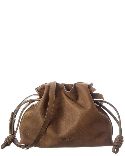 Loewe Brown Flamenco Medium Leather Bucket Bag