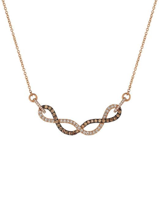 Le Vian Metallic Chocolate 14K Rose 0.38 Ct. Tw. Diamond Necklace