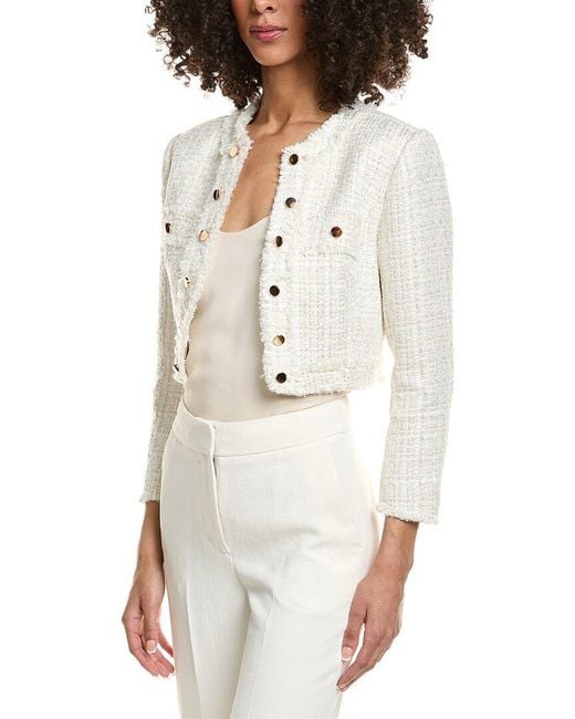 tyler boe White Jackie Boucle Jacket