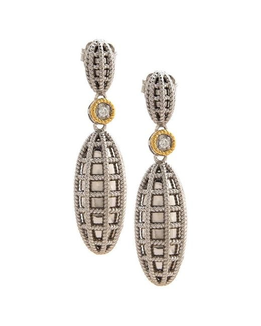 Andrea Candela Metallic Andrea Candela Geo 18K & 0.1 Ct. Tw. Diamond Earrings
