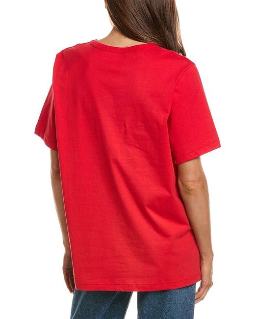 Marimekko Red Vihne Logo Placement Shirt