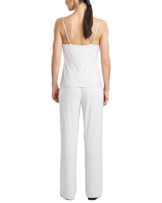 Natori White Feathers Essentials Lace Cami Pajama Set
