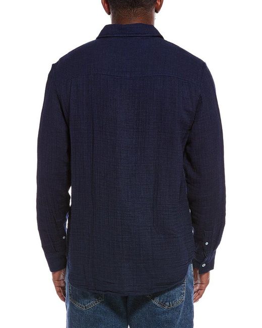 Madewell Blue Dyed Button Up Shirt for men