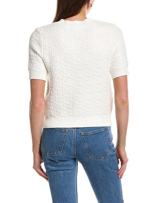 Design History White Crewneck Cardigan