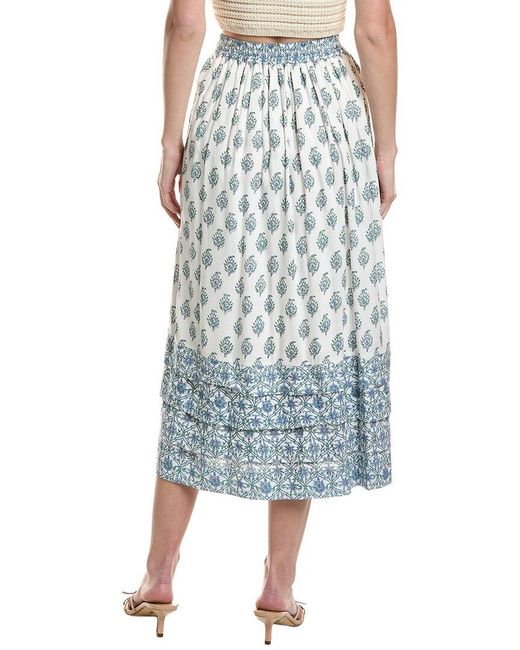 AREA STARS Blue Rayon Printed Skirt