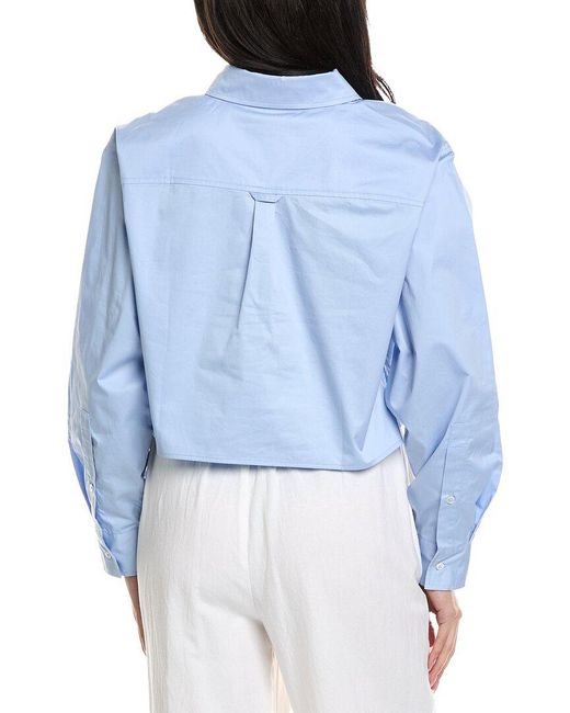 Solid & Striped Blue The Cropped Avril Top