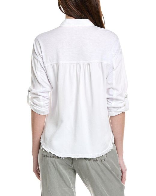 XCVI White Knapp Button-Up Top