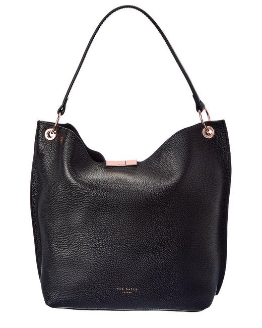Ted Baker Black Candiee Leather Hobo Bag