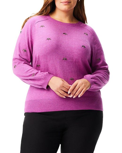 NIC+ZOE Purple Nic+zoe Plus Hidden Gems Sweater