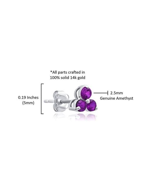 MaxColor Purple 14K 0.25 Ct. Tw. Amethyst Studs