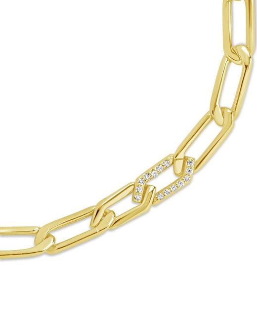 Sterling Forever Metallic 14k Plated Cz Kinsley Bracelet