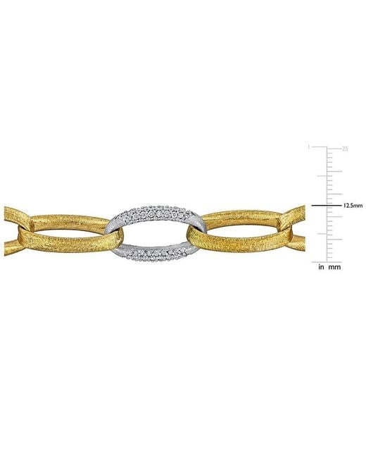 Rina Limor Metallic Two-Tone Diamond Link Bracelet