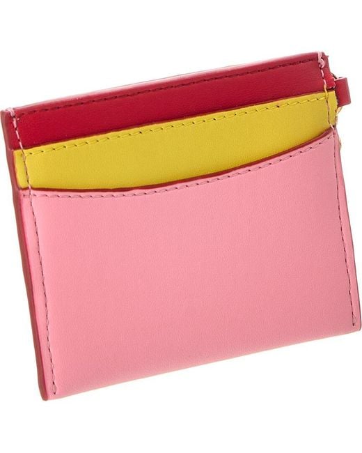 Stella McCartney Pink Logo Card Holder