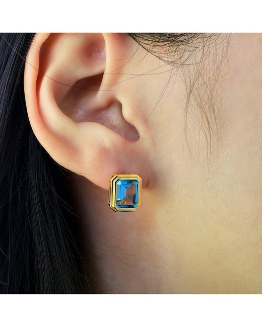 Kai Fine Jewelry Blue 14K 5.00 Ct. Tw. Topaz Stud Earrings