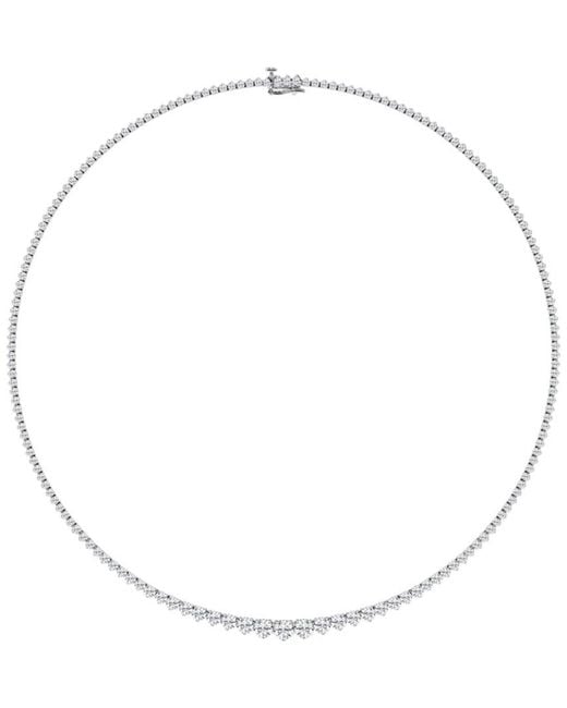 Lab Grown Diamonds Metallic 14K 10.00 Ct. Tw. Lab-Grown Diamond Riviera Necklace