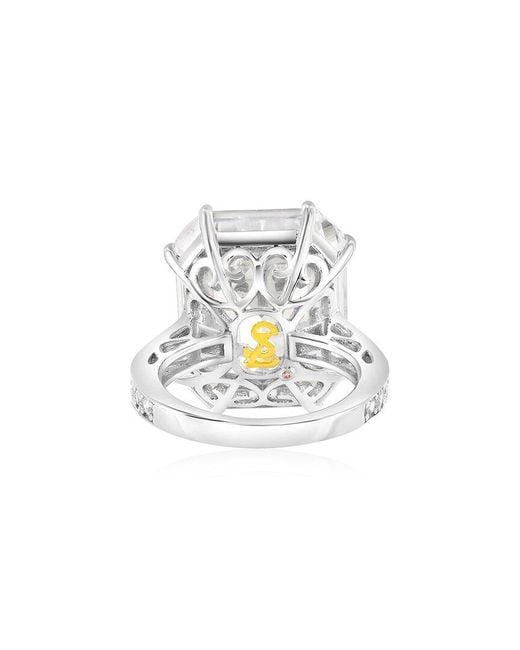 Suzy Levian CZ Jewelry White Suzy Levian Gala Collection Cz Cocktail Ring