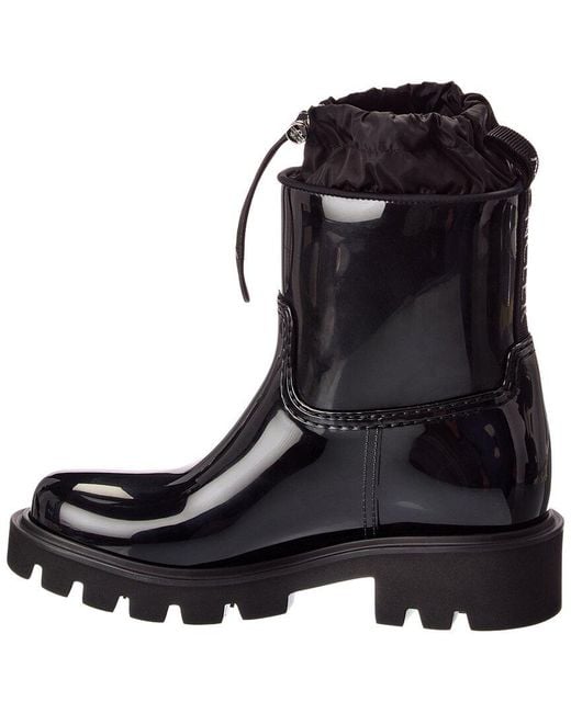 Moncler Black Kickstream Rubber Boot