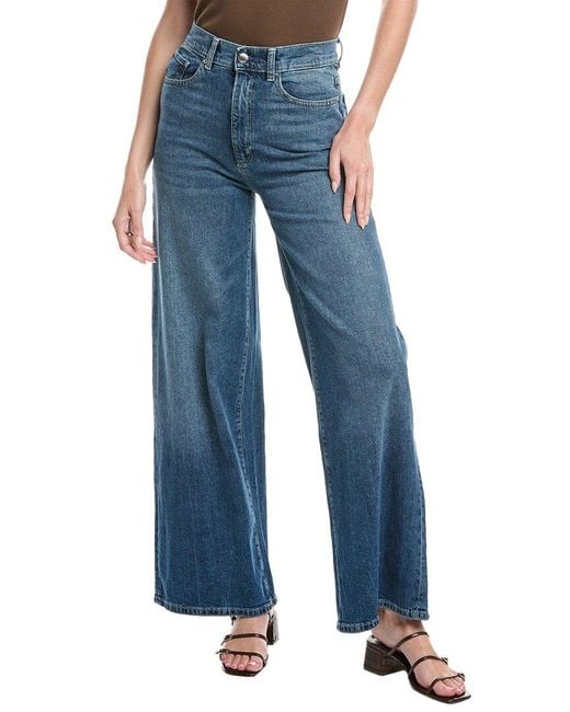 DL1961 Blue Hepburn Seagate Wide Leg Jean