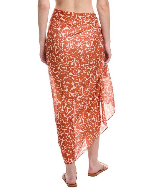 Echo Red Climbing Vines Pareo Wrap
