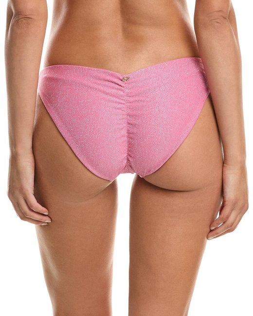 PQ Swim Pink Basic Ruched Full Bikini Bottom