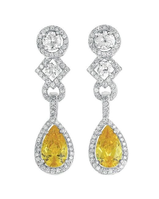 Genevive Jewelry White Silver Earrings