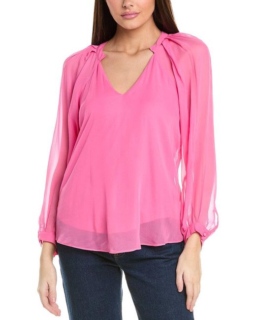 Hale Bob Pink Josie Solid Top