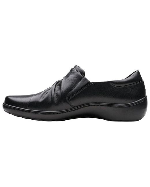 Clarks Black Cora Aubrie Leather Loafer
