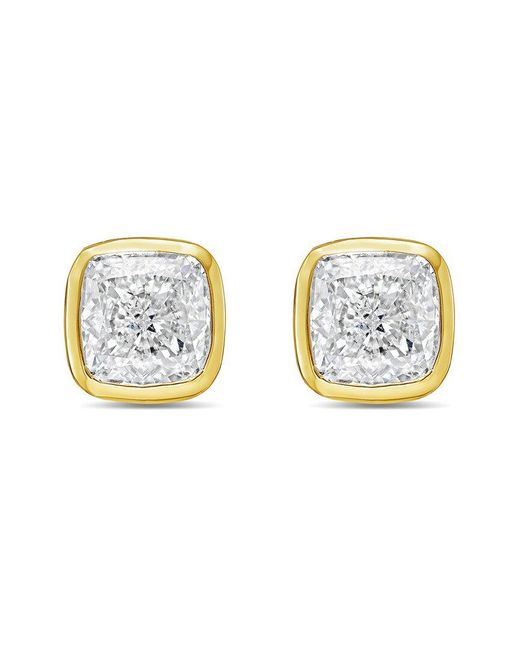 Diana M Metallic Diana M. 14K 15.00 Ct. Tw. Lab-Grown Diamond Stud Earrings