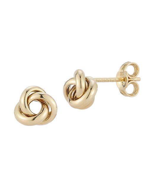 Ember Fine Jewelry Metallic 14k Dainty Love Knot Studs