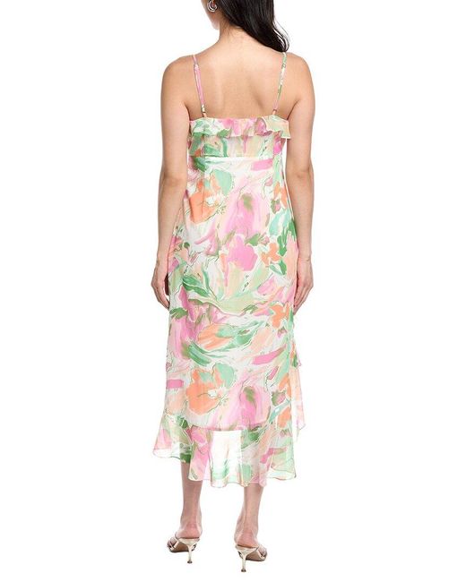 LOST AND WANDER Multicolor Painterly Love Maxi Dress
