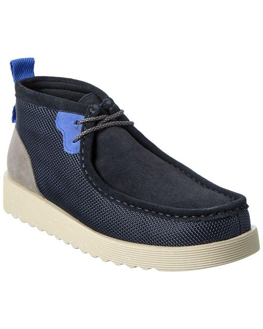 Clarks Blue Wallabeeftr2 Mesh & Suede Boot for men