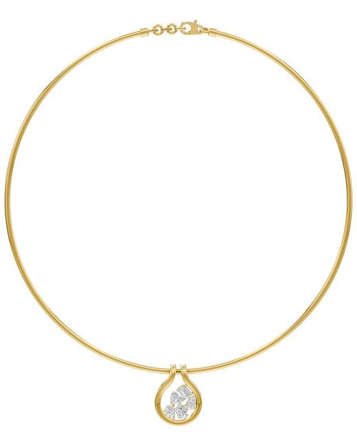 Lab Grown Diamonds Metallic 18K Over 1.30 Ct. Tw. Lab-Grown Diamond Necklace