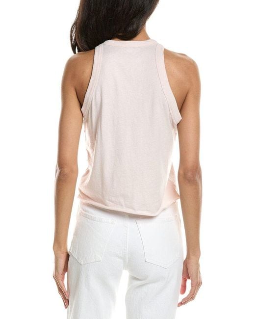 James Perse White Jersey Muscle Tank Top