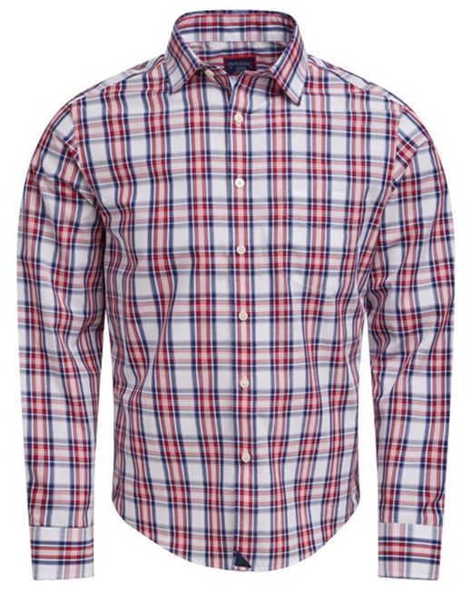 UNTUCKit Red Wrinkle-Free Mccurry Shirt for men