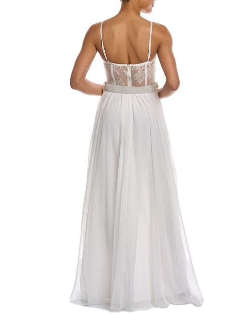PATBO White Belted Bustier Dress