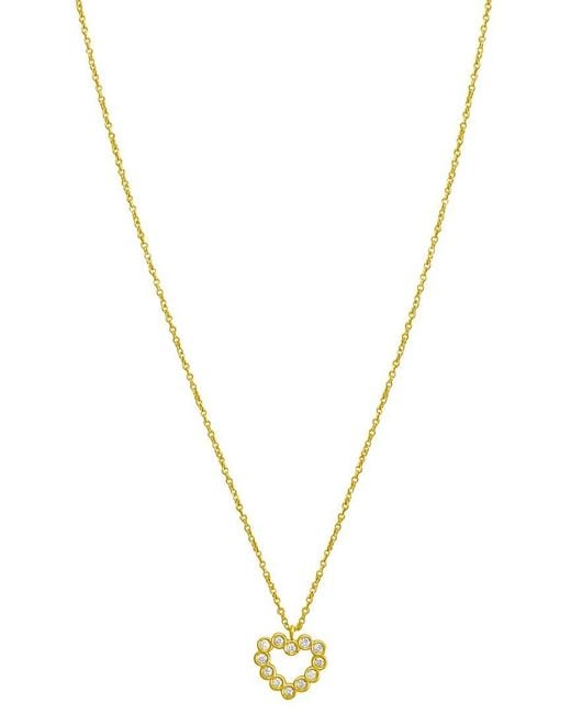 Italian Gold Metallic 14K 0.06 Ct. Tw. Diamond Necklace