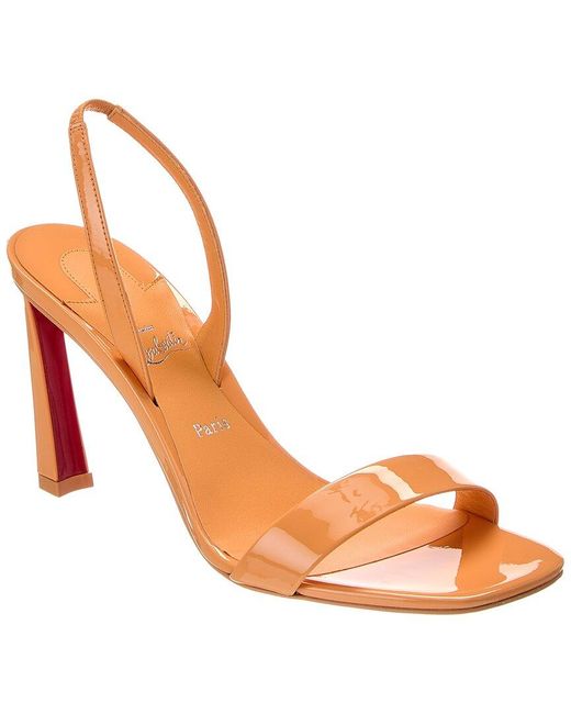 Christian Louboutin Orange O Condora 85 Patent Sandal