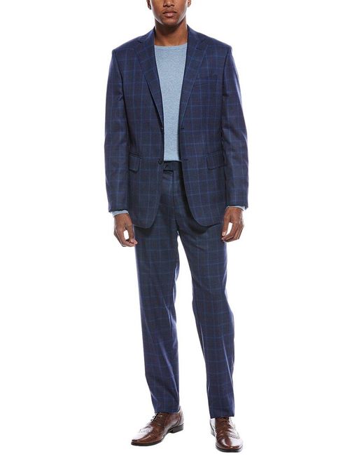 English Laundry Blue 2Pc Wool-Blend Suit for men