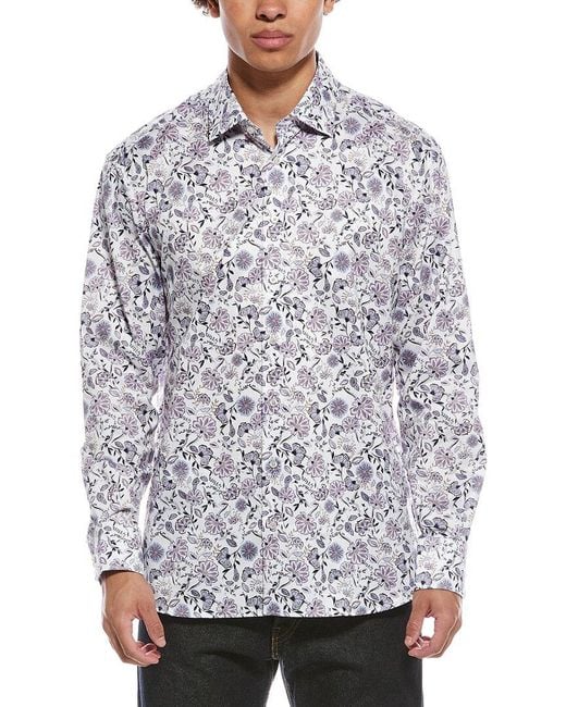 Eterna Gray Twill Shirt for men