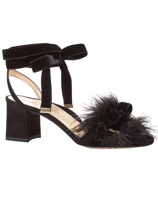 Marion Parke Black Babette Suede Sandal