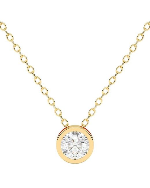 Diamond Select Cuts Metallic 14K 0.75 Ct. Tw. Diamond Pendant Necklace