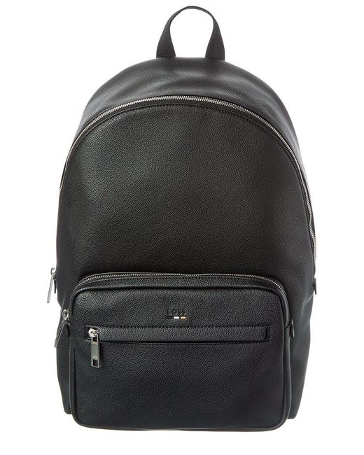 Boss Black Ray Leather Backpack for men