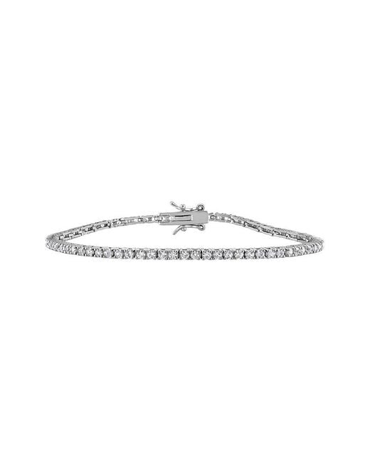 Rina Limor White 2.31 Ct. Tw. Lab-Grown Sapphire Tennis Bracelet